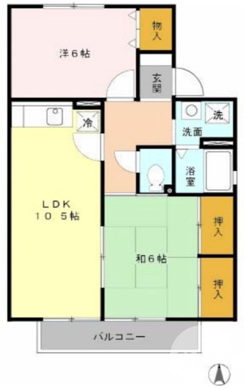北花田町の完工年月(1999年5月)築の賃貸アパートの間取り