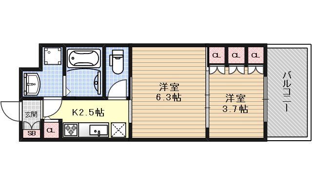 CRESTTAPP京都二条(クレストタップ京都二条)の間取り
