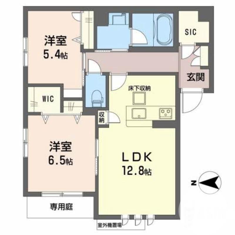 宮本町の完工年月(2024年10月)築の賃貸アパートの間取り