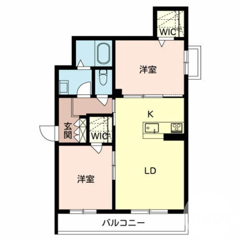 新金岡町の完工年月(2018年10月)築の賃貸マンションの間取り