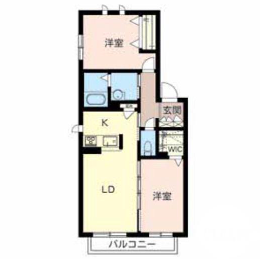 菩提町の完工年月(2012年7月)築の賃貸アパートの間取り