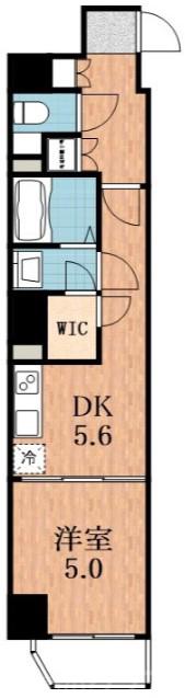 上汐の完工年月(2019年3月)築の賃貸マンションの間取り