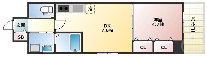 宮原の完工年月(2007年9月)築の賃貸マンションの間取り