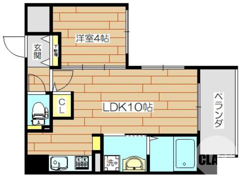 市之町東の完工年月(2020年12月)築の賃貸マンションの間取り