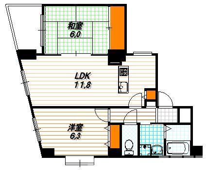 ロザーンジュ堀川の間取り