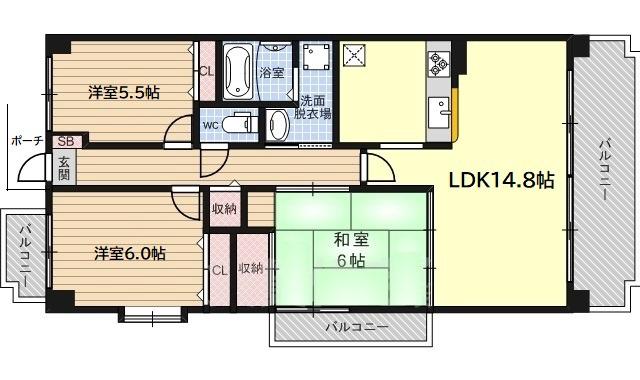グラン・コート洛陽の間取り