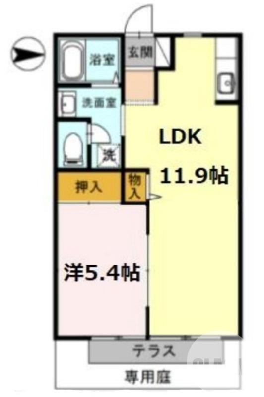 深井清水町の完工年月(1996年3月)築の賃貸アパートの間取り