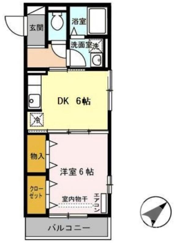 市之町東の完工年月(2008年9月)築の賃貸アパートの間取り