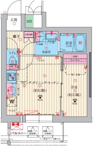 ファーストフィオーレ京都コーヴォの間取り