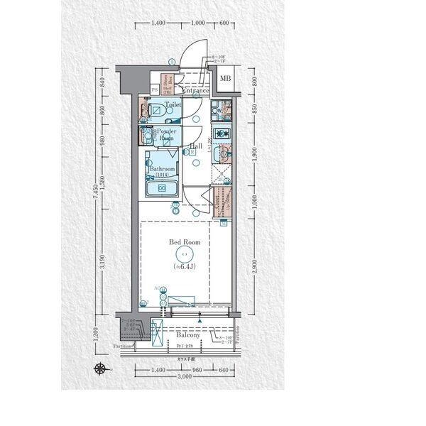 エステムコート京都祥邸(キザシテイ)の間取り