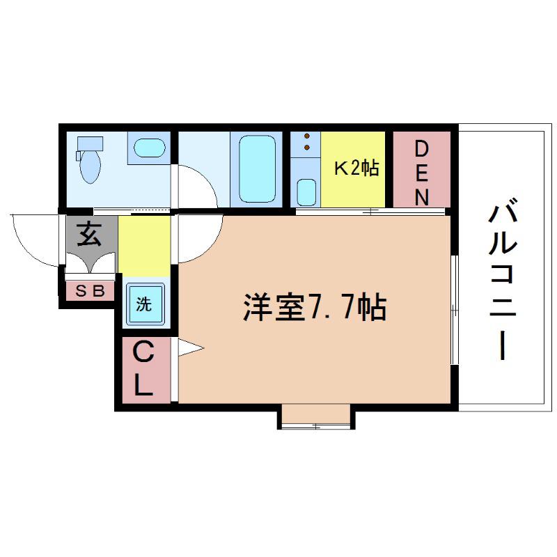 新高の完工年月(2014年1月)築の賃貸マンションの間取り