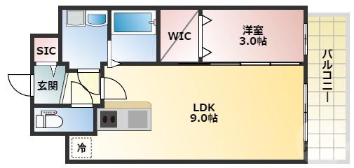 西三国の完工年月(2024年2月)築の賃貸マンションの間取り
