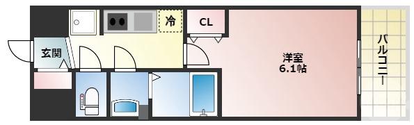 プレサンスOSAKA三国ネオスの間取り