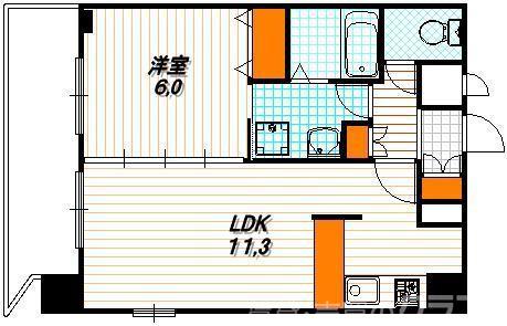 ライジングコート京都西院フロンティアの間取り