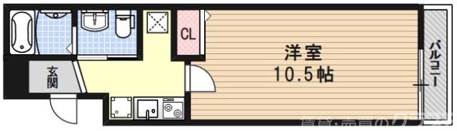 フラッティ毘沙門町の間取り