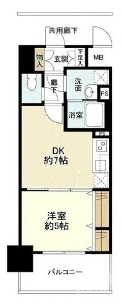 竜神橋町の完工年月(2015年2月)築の賃貸マンションの間取り