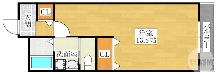 白鷺町の完工年月(2022年1月)築の賃貸マンションの間取り