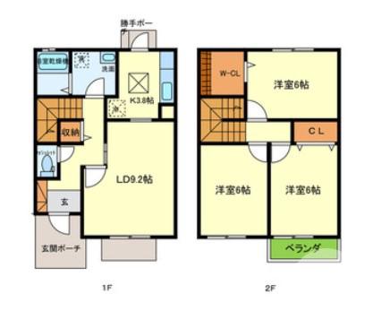 土師町の完工年月(2001年5月)築の賃貸一戸建ての間取り