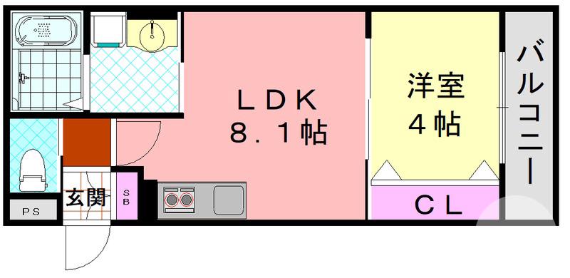 鳳東町の完工年月(2026年3月)築の賃貸アパートの間取り
