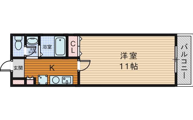 淡路の完工年月（2002年3月）築の賃貸マンションの間取り