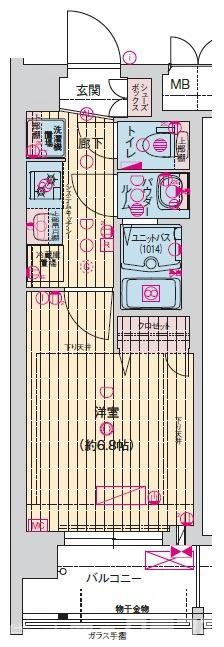ソルテラス京都西大路 郁の間取り