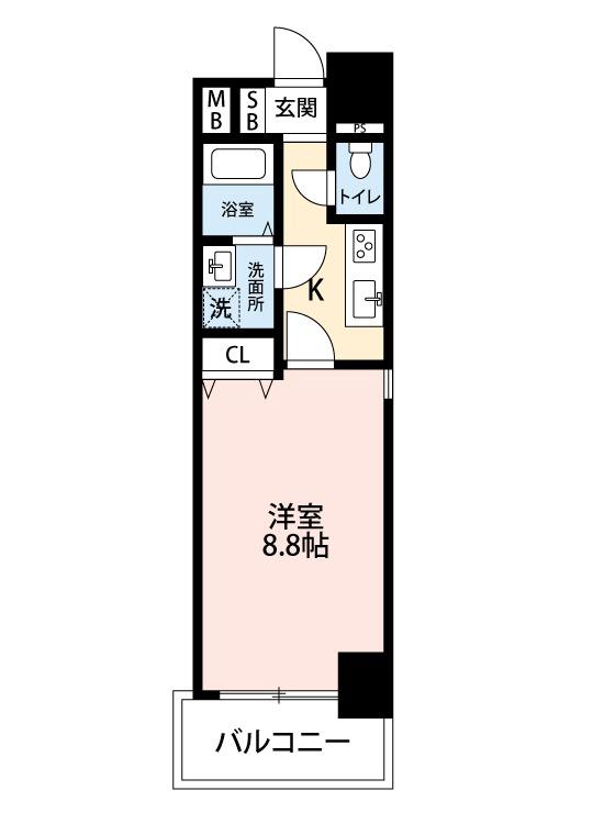 翁橋町の完工年月(2016年10月)築の賃貸マンションの間取り