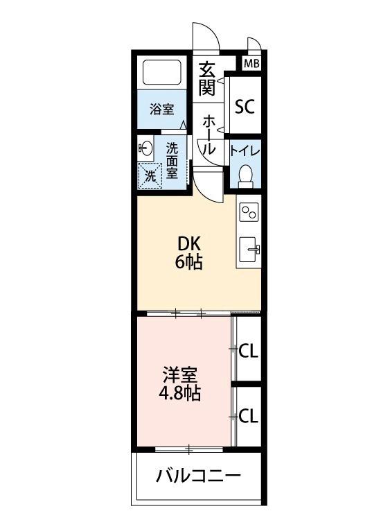 浜寺石津町西の完工年月(2023年3月)築の賃貸アパートの間取り