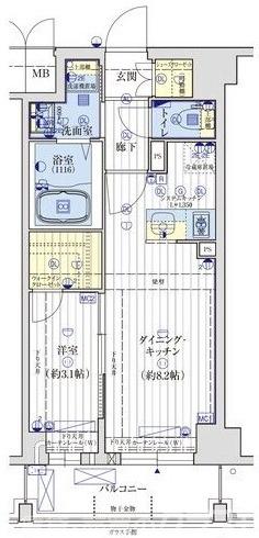LW京都桜邸の間取り