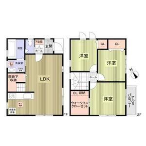 戎之町東の完工年月(2020年2月)築の賃貸一戸建ての間取り
