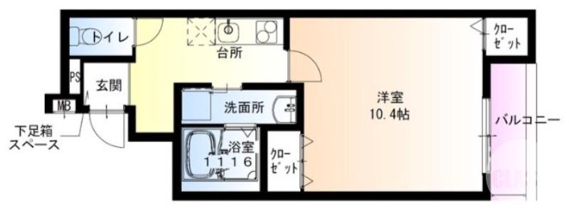 北野田の完工年月(2024年2月)築の賃貸アパートの間取り