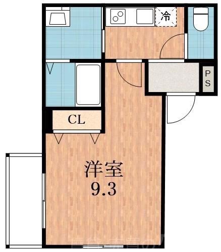 山之内の完工年月(2018年3月)築の賃貸アパートの間取り