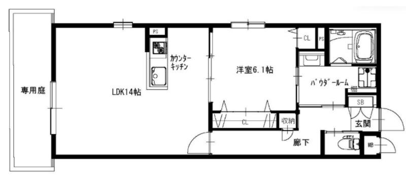 Comfy Court五条西洞院の間取り