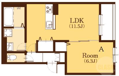 昭和町の完工年月(2026年3月)築の賃貸アパートの間取り