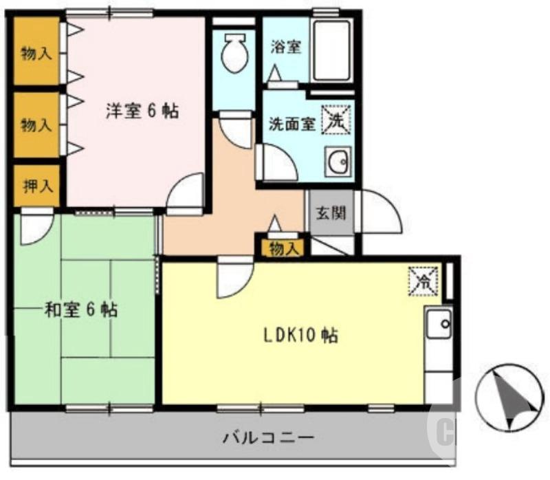 黒土町の完工年月(1999年10月)築の賃貸アパートの間取り