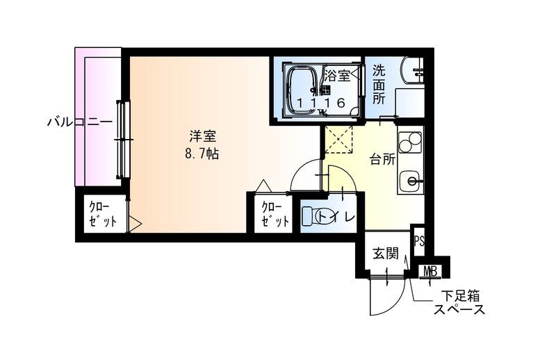 今川の完工年月(2026年5月)築の賃貸アパートの間取り