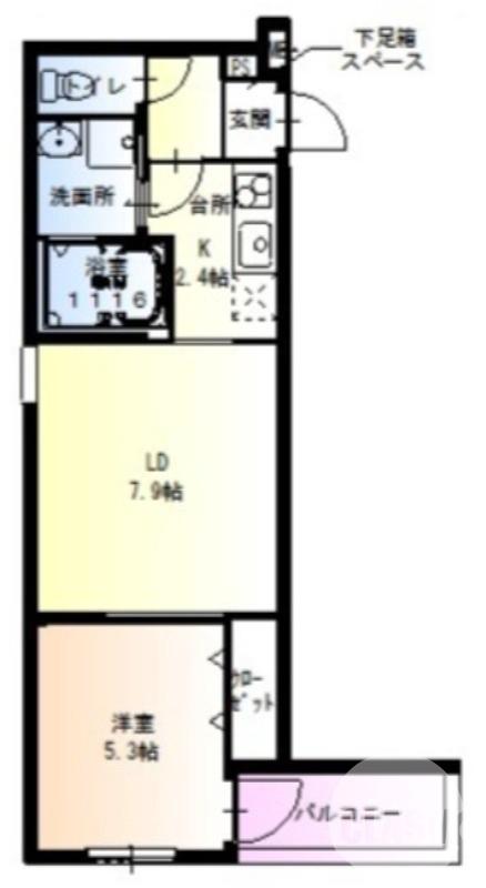 三宝町の完工年月(2020年10月)築の賃貸アパートの間取り