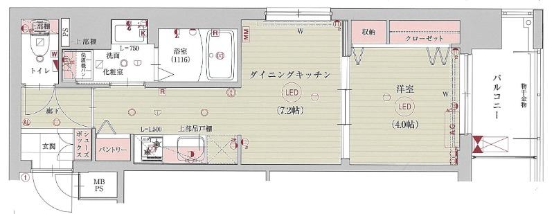 ベラジオ 雅び 京都西院Ⅱの間取り