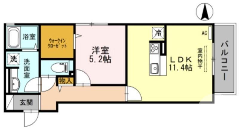 天美東の完工年月(2016年9月)築の賃貸アパートの間取り
