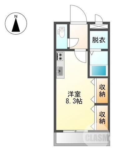 福田の完工年月(2001年3月)築の賃貸アパートの間取り