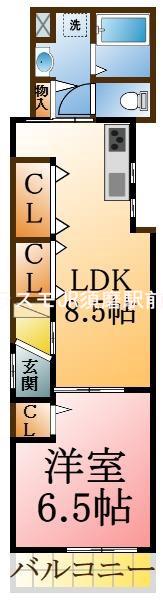 アリビア明神町B棟の間取り