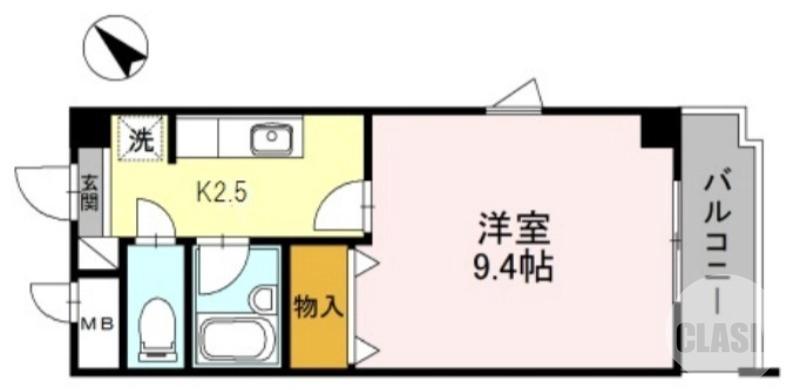 長曽根町の完工年月(2001年2月)築の賃貸マンションの間取り