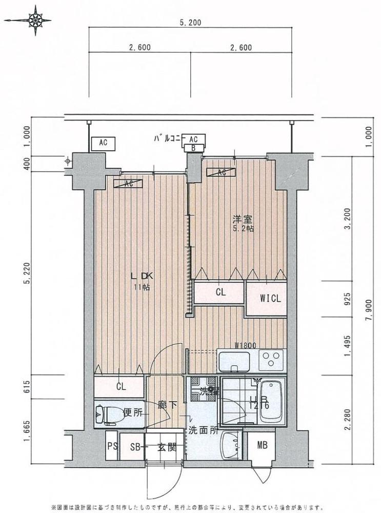 ルーエ五条堀川の間取り