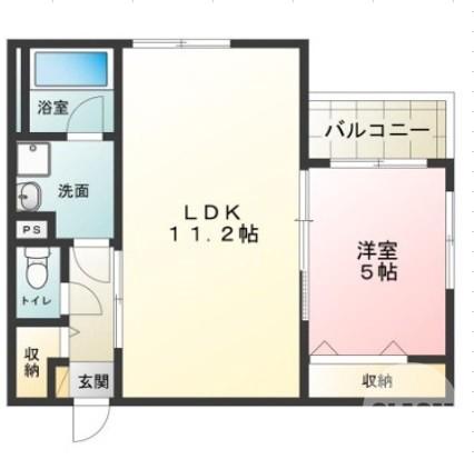 長曽根町の完工年月(2013年4月)築の賃貸マンションの間取り