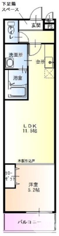 深井中町の完工年月(2018年1月)築の賃貸アパートの間取り