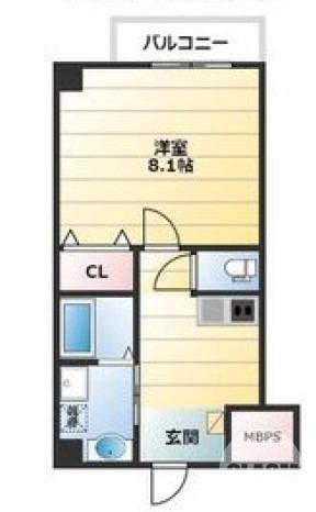 錦綾町の完工年月(2020年10月)築の賃貸マンションの間取り