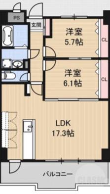 南金田の完工年月(2013年9月)築の賃貸マンションの間取り