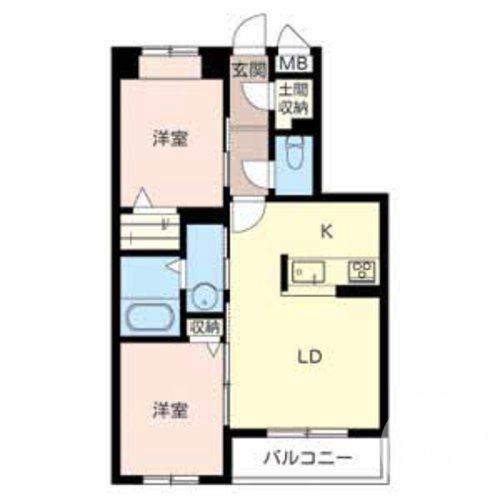 北花田町の完工年月(2010年3月)築の賃貸マンションの間取り