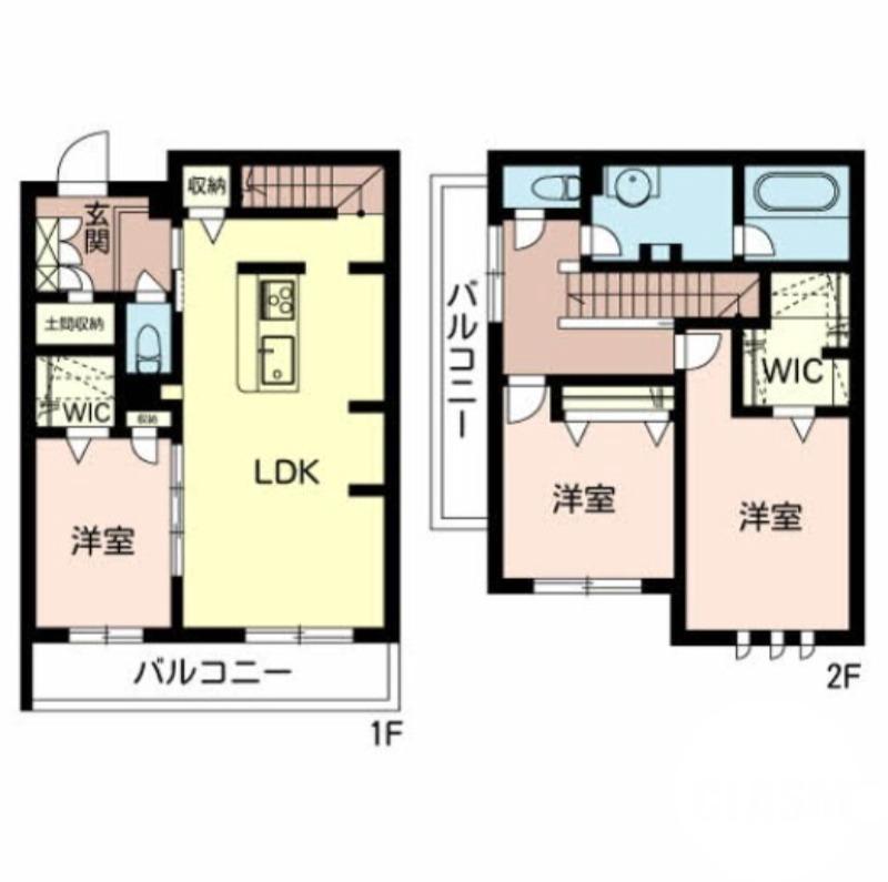 向陵東町の完工年月(2017年11月)築の賃貸マンションの間取り