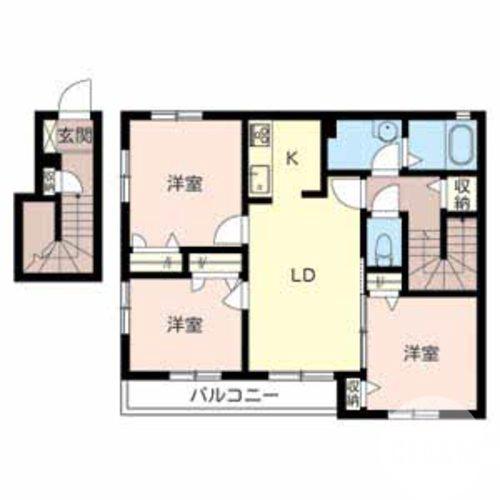 東湊町の完工年月(2011年11月)築の賃貸アパートの間取り