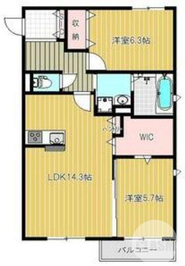 天美我堂の完工年月(2018年2月)築の賃貸アパートの間取り